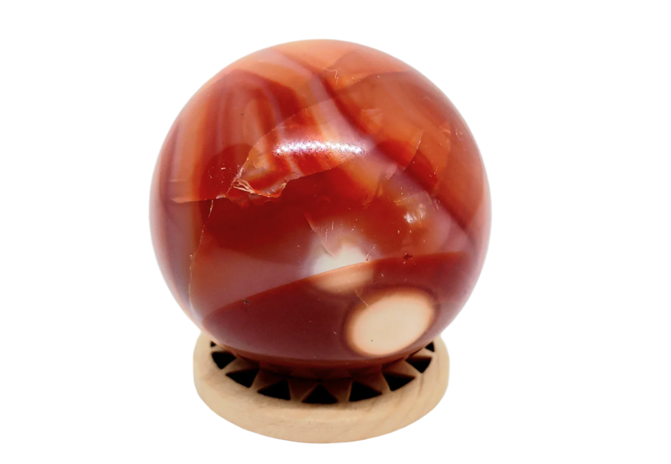 109G Carnelian Crystal Sphere