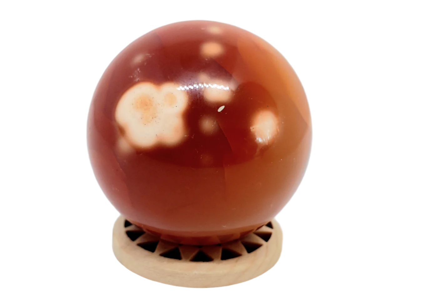 109G Carnelian Crystal Sphere