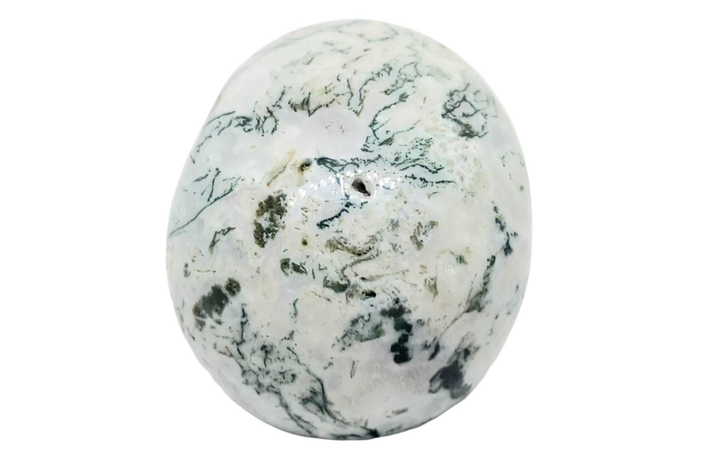 117G Moss Agate Crystal Skull