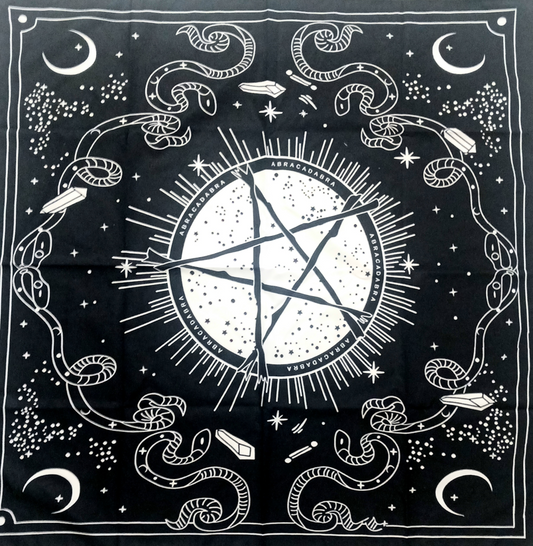 Abracadabra Pentagram Tapestry Large Altar Cloth