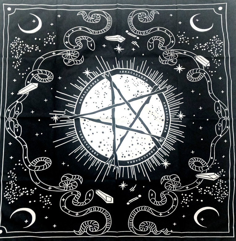 Abracadabra Pentagram Tapestry Large Altar Cloth