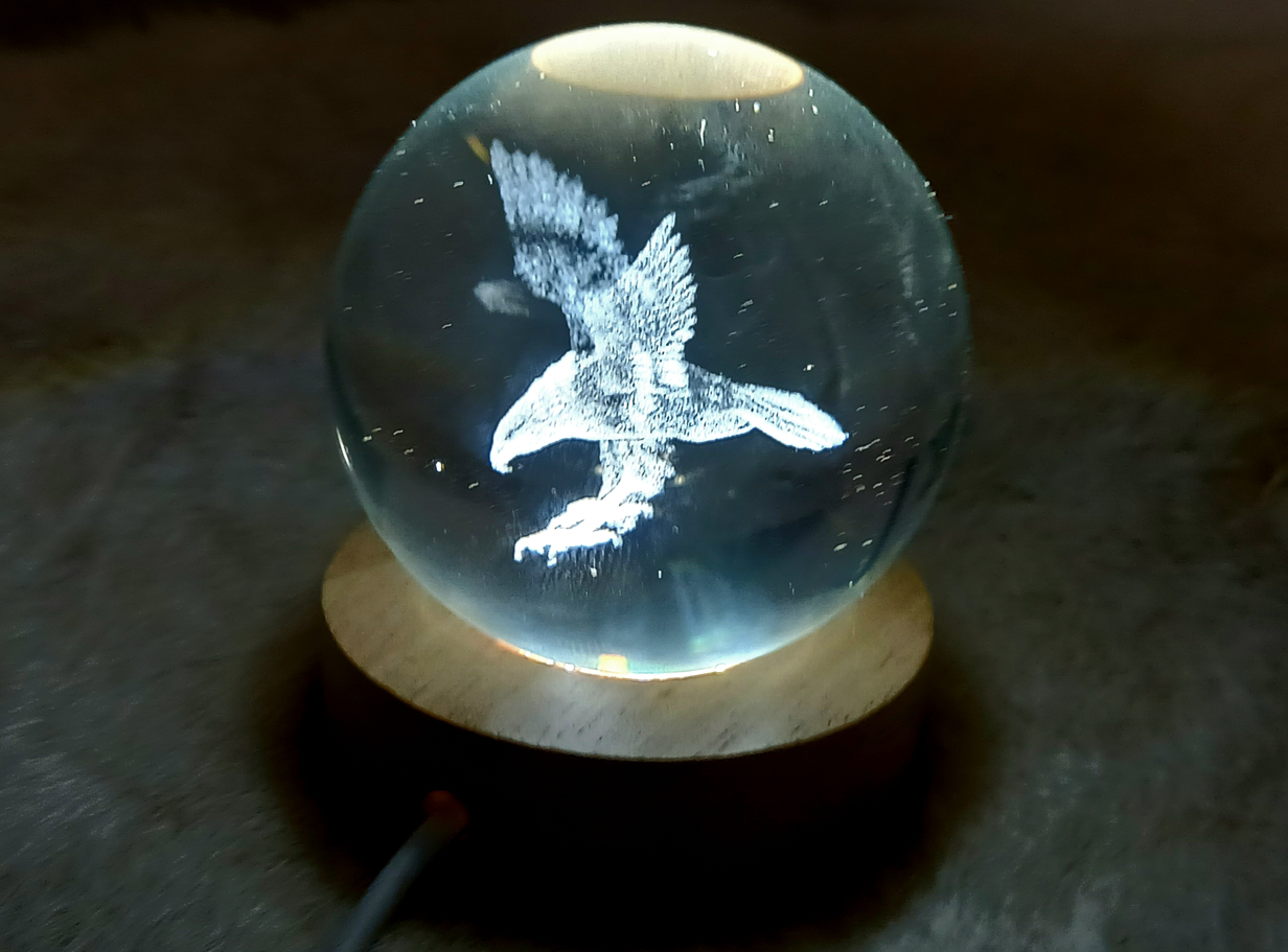 The Eagle 3D Print Glass Globe