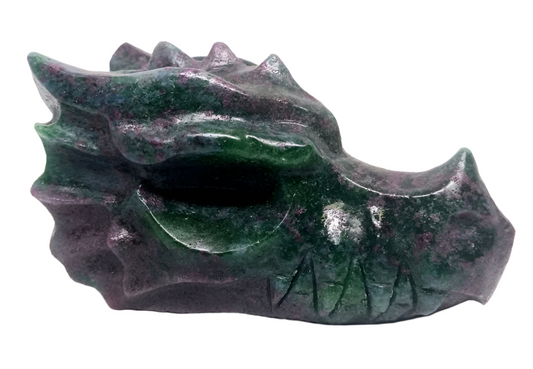 344G Ruby Fuchsite Crystal Dragon Head