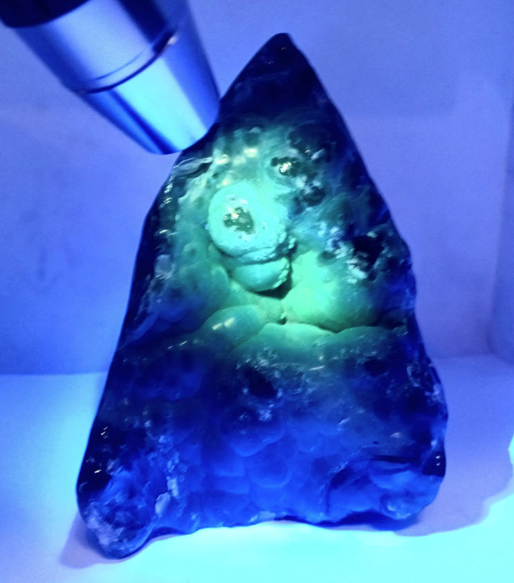 425G Volcanic Agate Crystal Teardrop Point