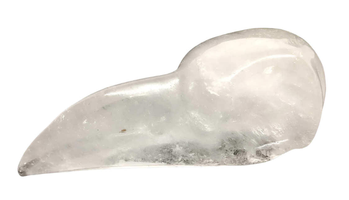 134G Quartz Crystal Raven Skull