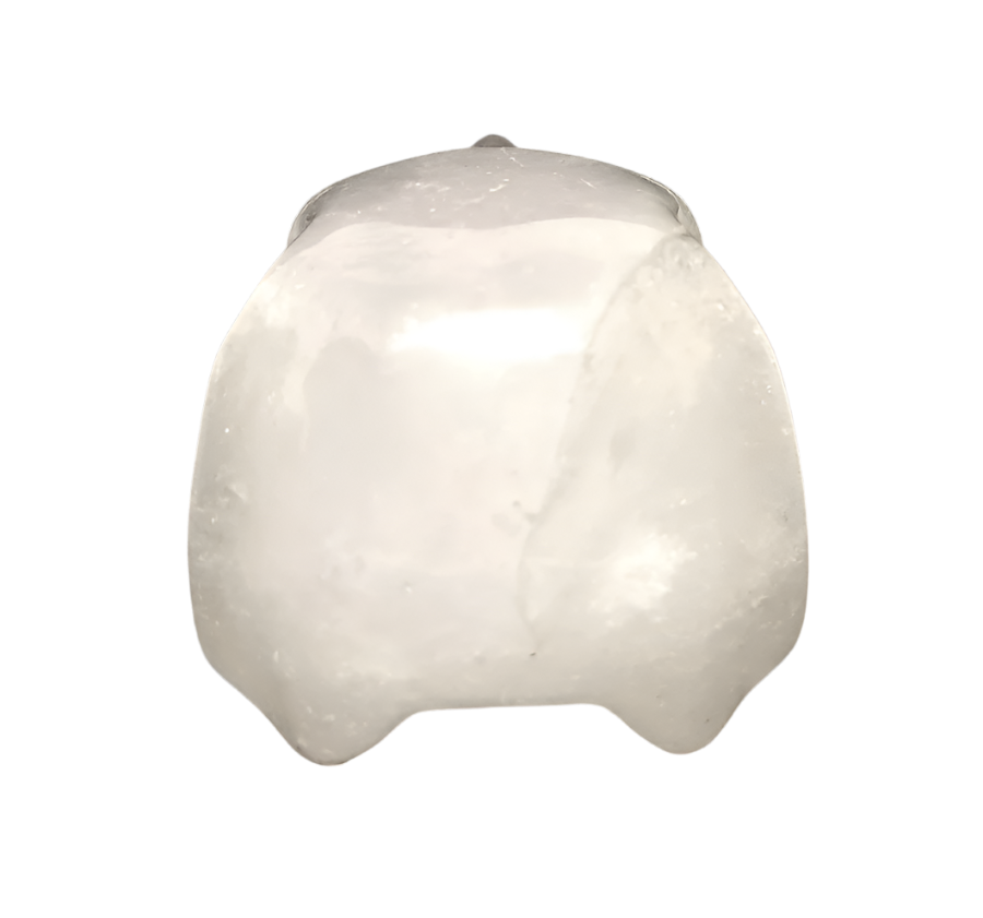 134G Quartz Crystal Raven Skull