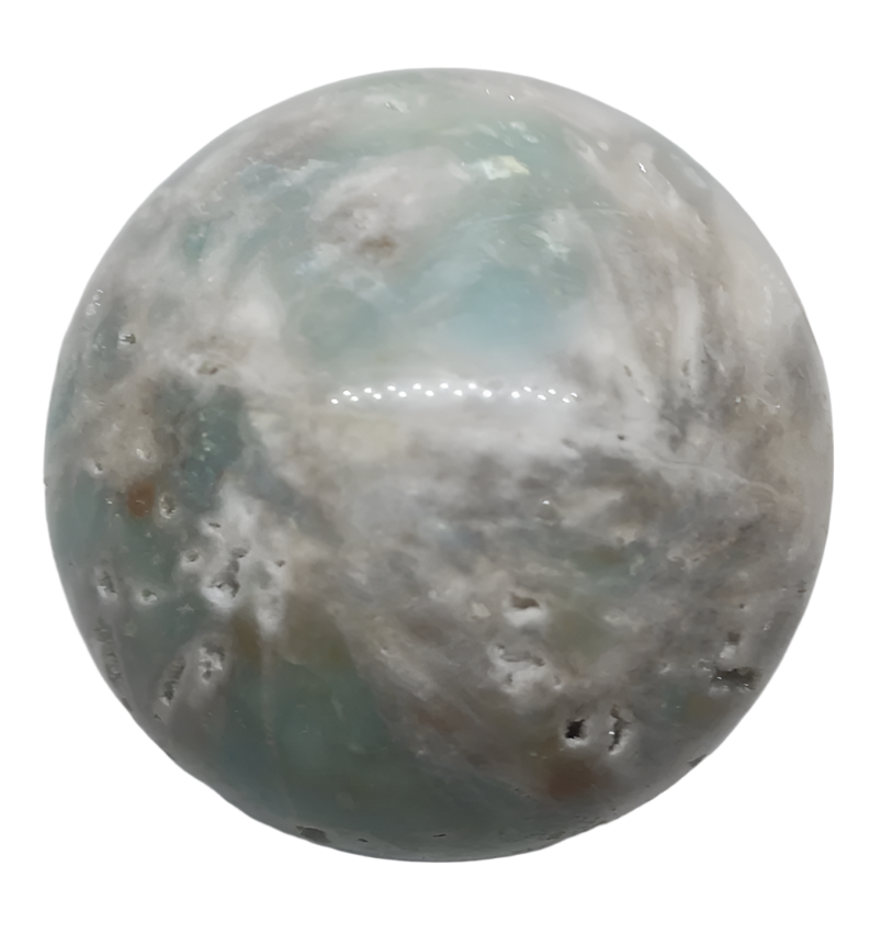 395G Blue Caribbean Calcite Sphere
