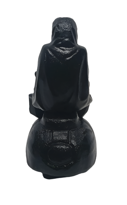 Black Obsidian Crystal Grim Reaper on a Scooter