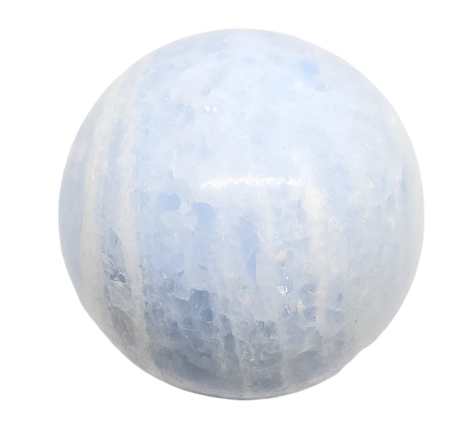 315G Blue Calcite Crystal Sphere