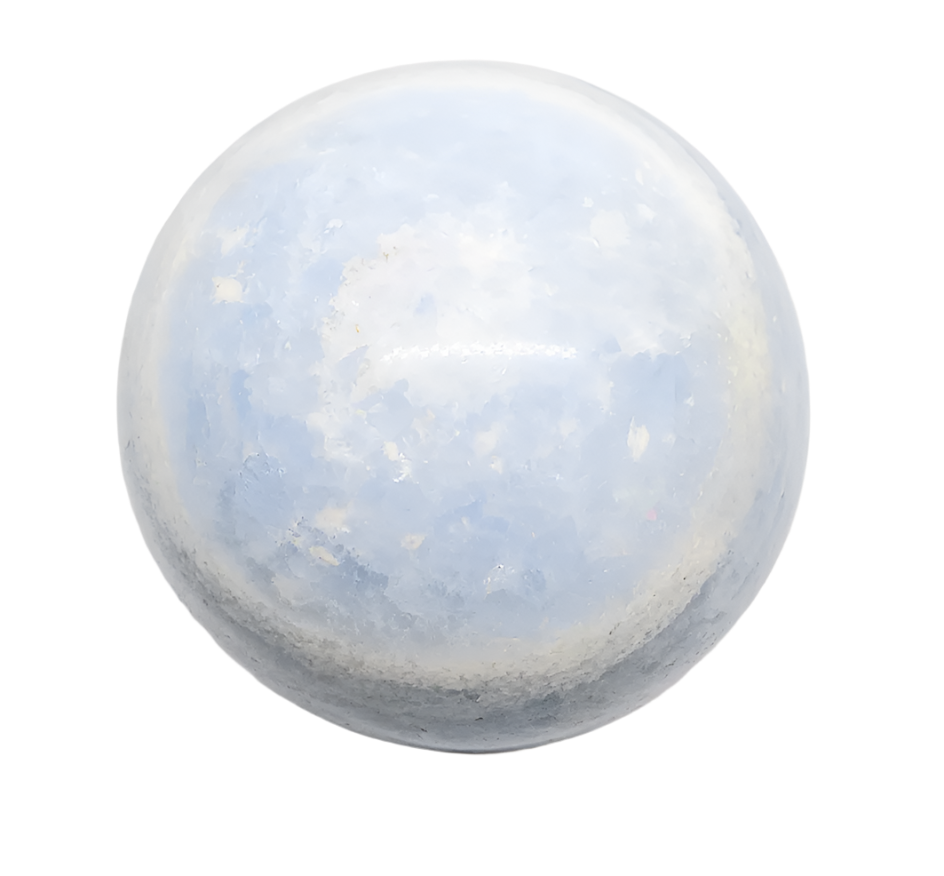 315G Blue Calcite Crystal Sphere