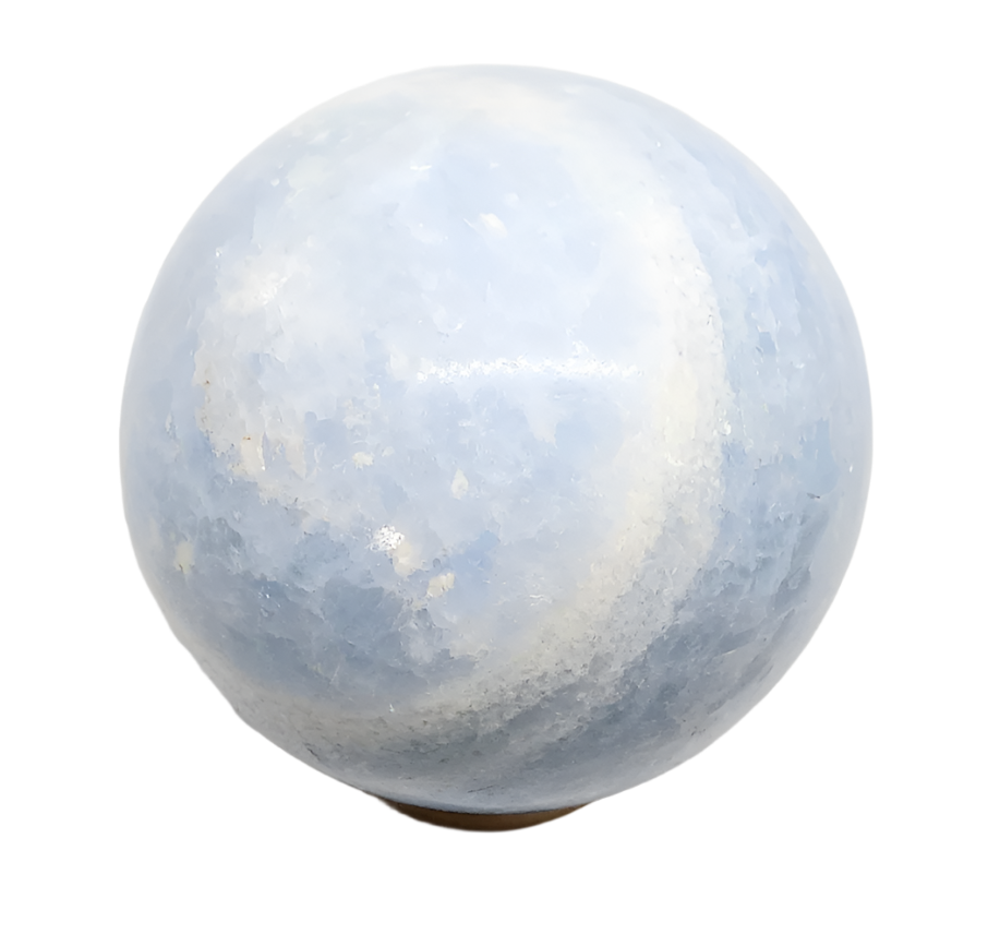315G Blue Calcite Crystal Sphere