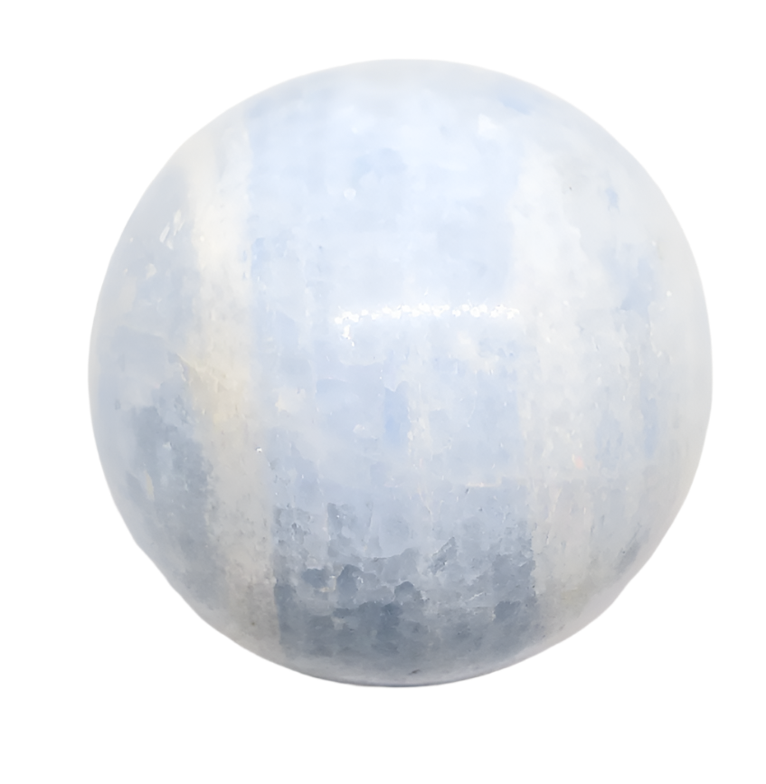 315G Blue Calcite Crystal Sphere