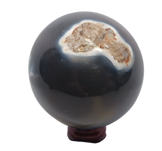 720G Orca Agate Crystal Sphere