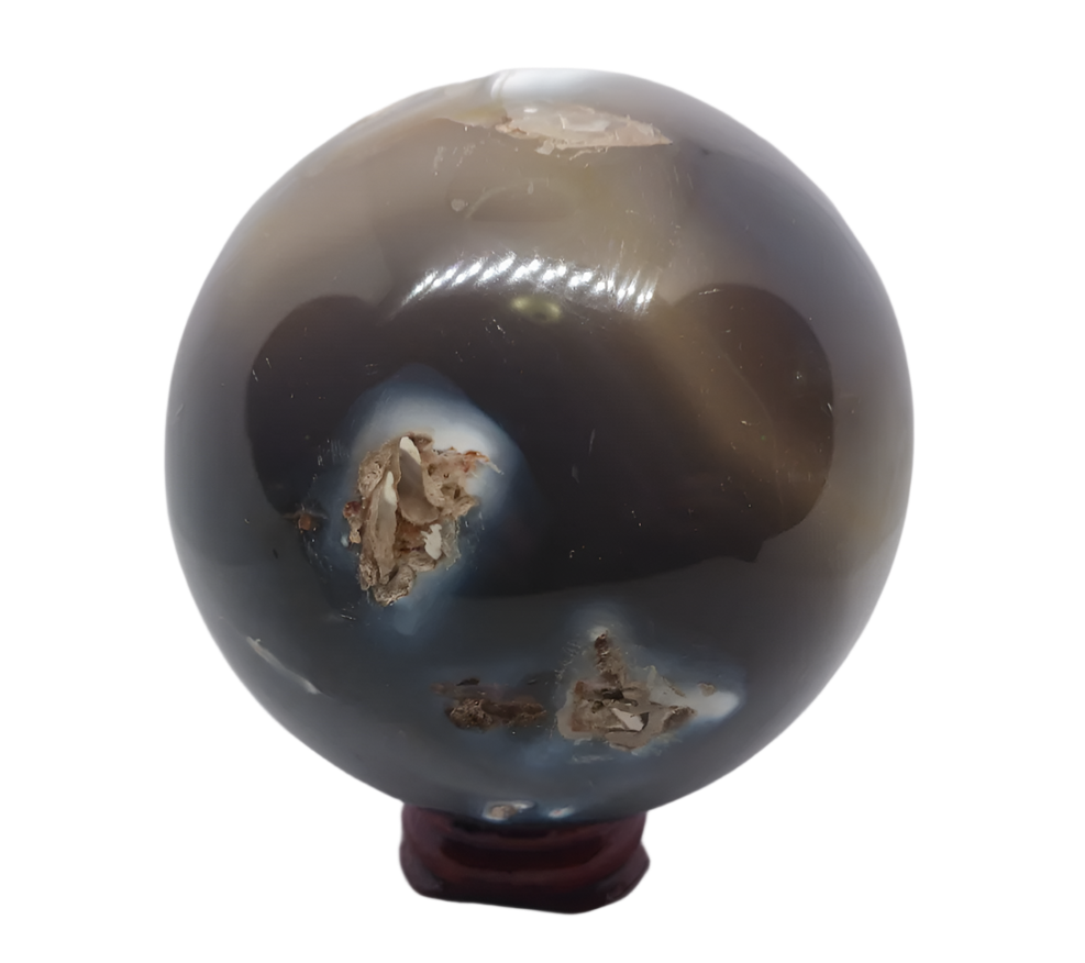720G Orca Agate Crystal Sphere