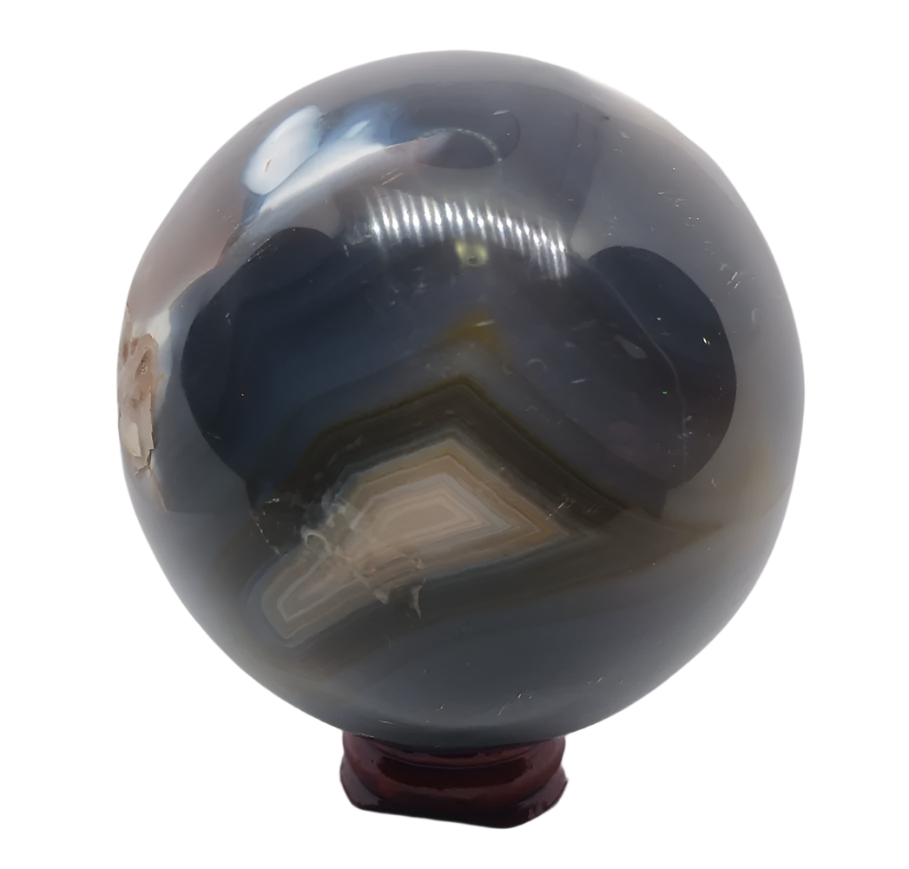 720G Orca Agate Crystal Sphere