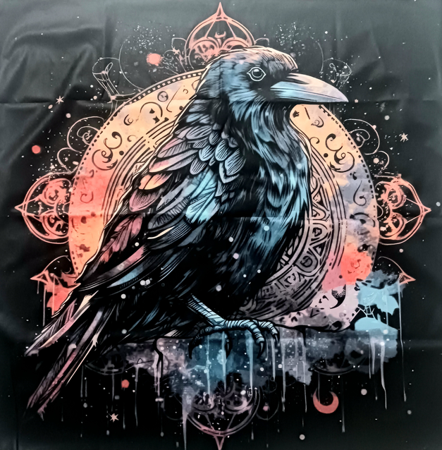 Raven Colorful Tapestry Large Altar Cloth