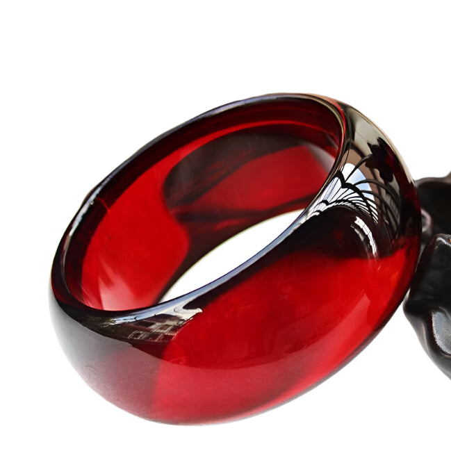 Baltic Blood Amber Crystal Bracelet