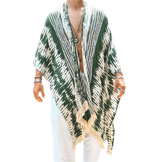Men's Printed Shawl Beach Cover Up