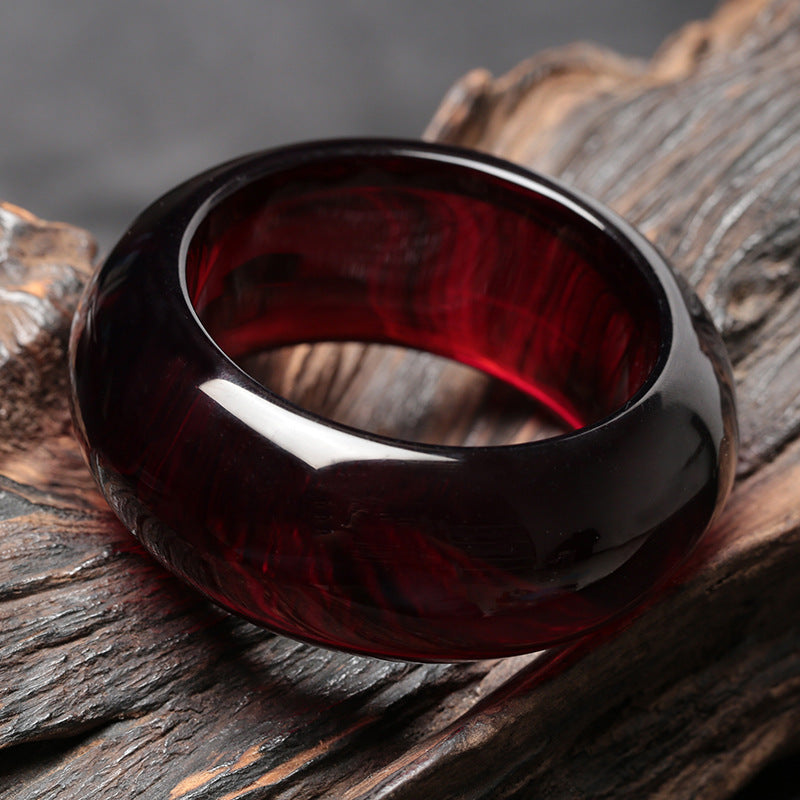 Baltic Blood Amber Crystal Bracelet