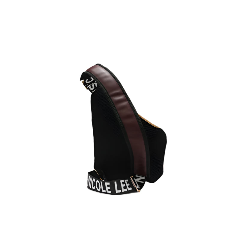 Nicole Lee USA Vegan Leather Leopard & Lip Pattern Crossbody Bag