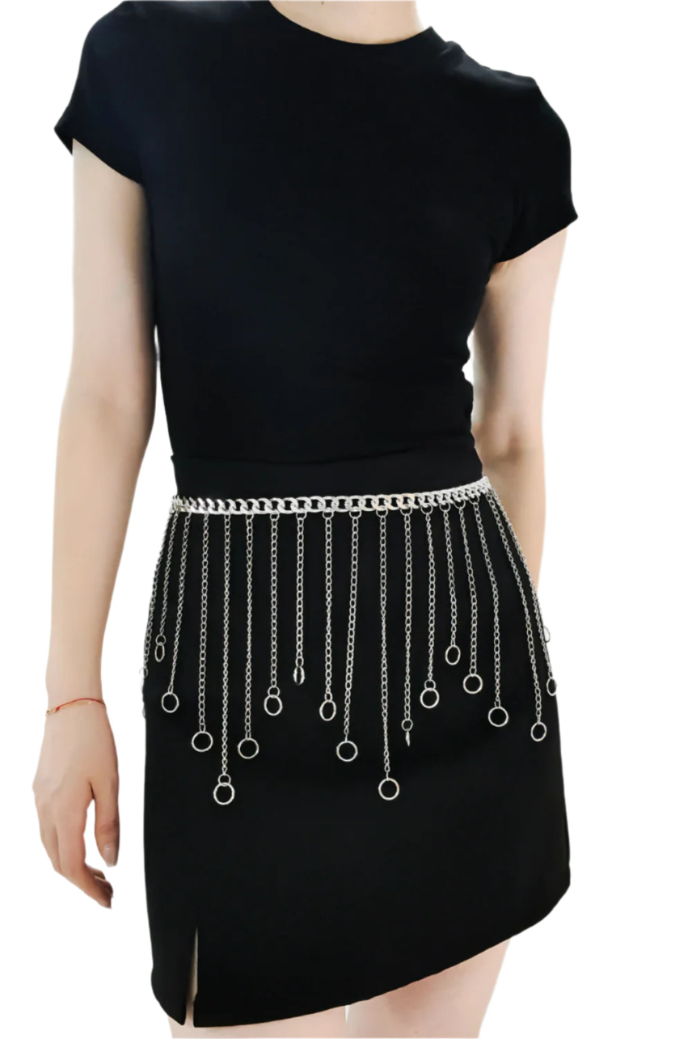 Fringe Chain Alloy Belt