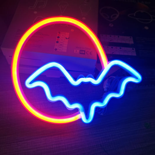 Bat Wall Hanging Neon Light