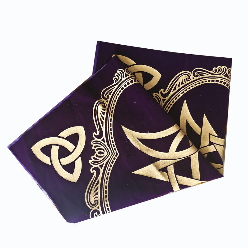 Pentagram Triple Moon Altar Cloth