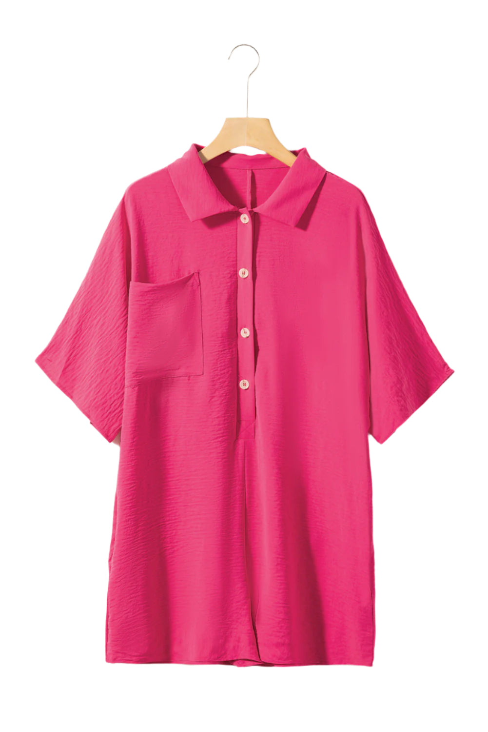 Half Button Collared Neck Romper