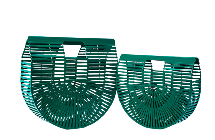 Open Weave Bamboo Handbag