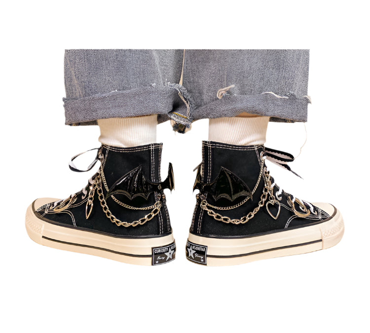 Batwing Canvas High Top Shoes