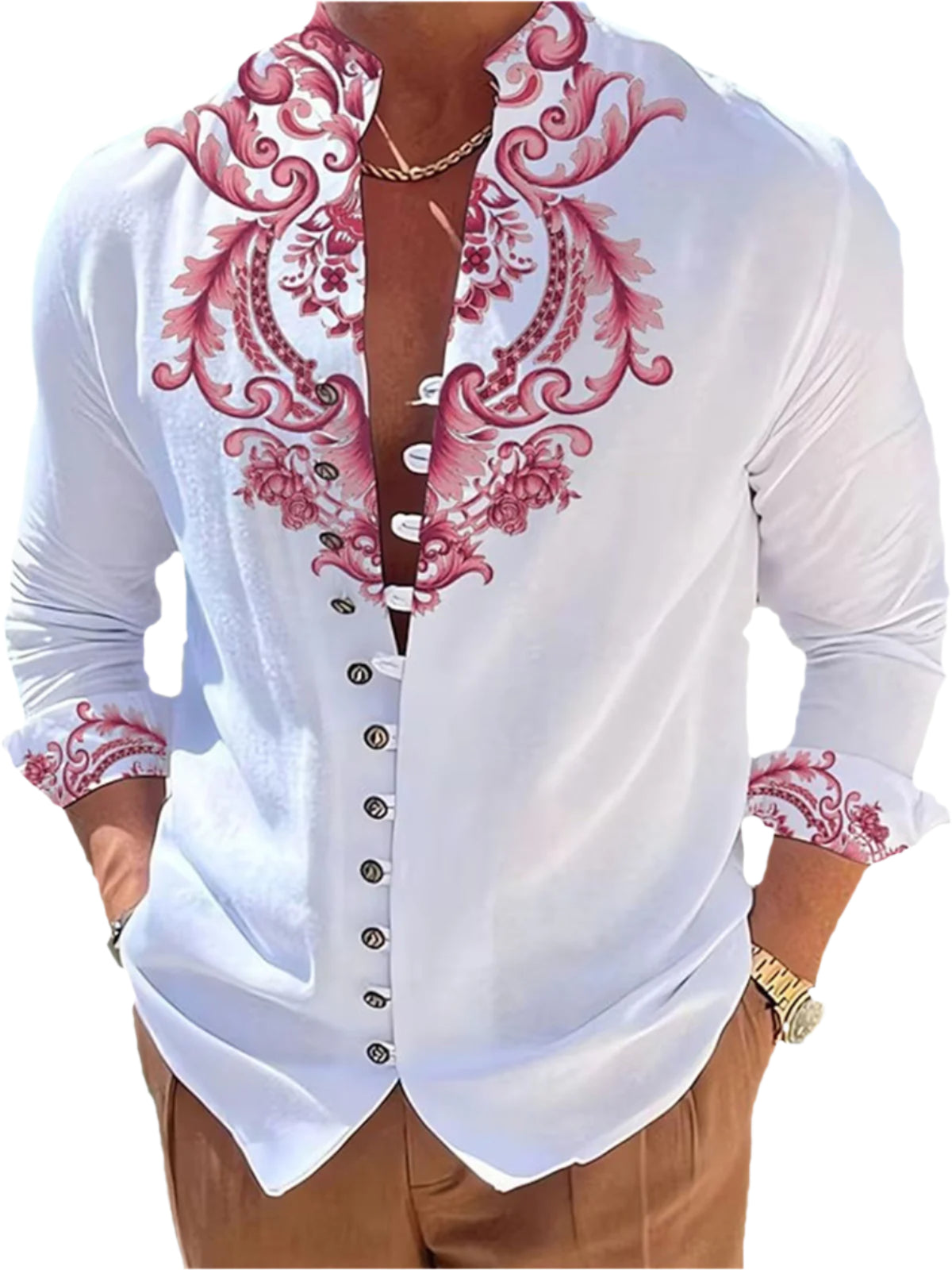 Men's 3D Printed Shirt Western Floral Shirt