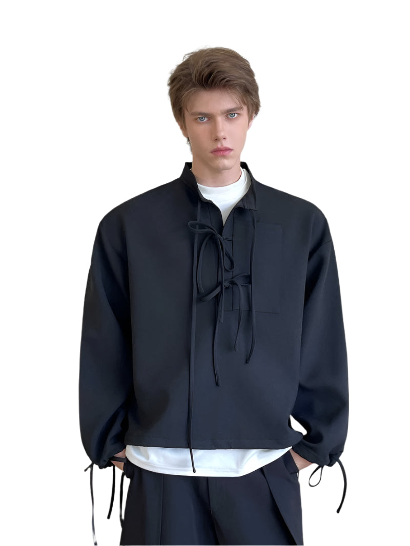 Men's Drawstring Cardigan