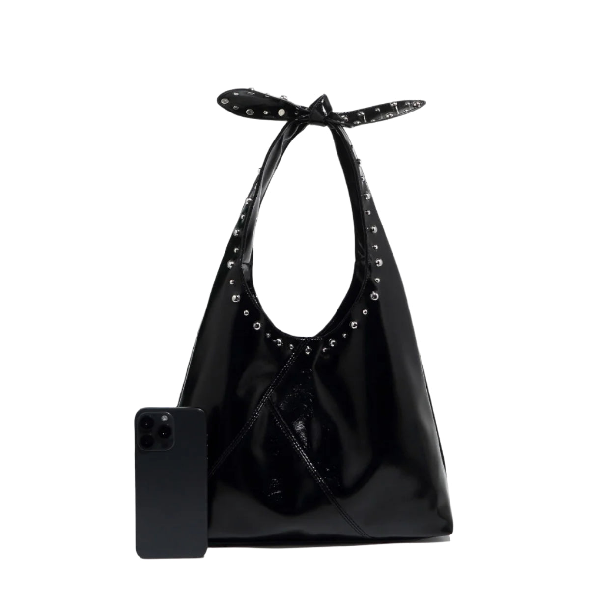 Bow Rivet Bucket Bag