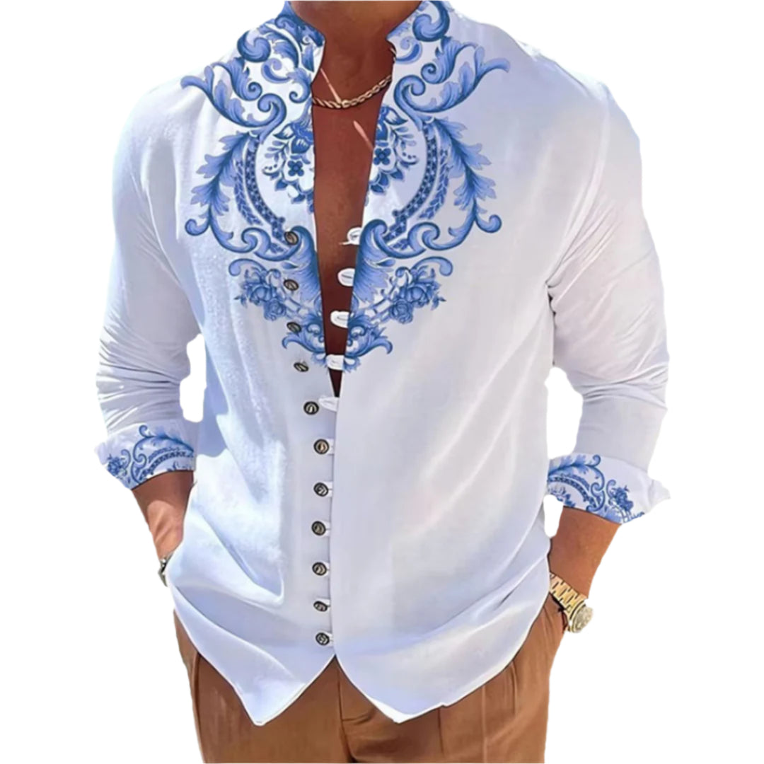 Men's 3D Printed Shirt Western Floral Shirt