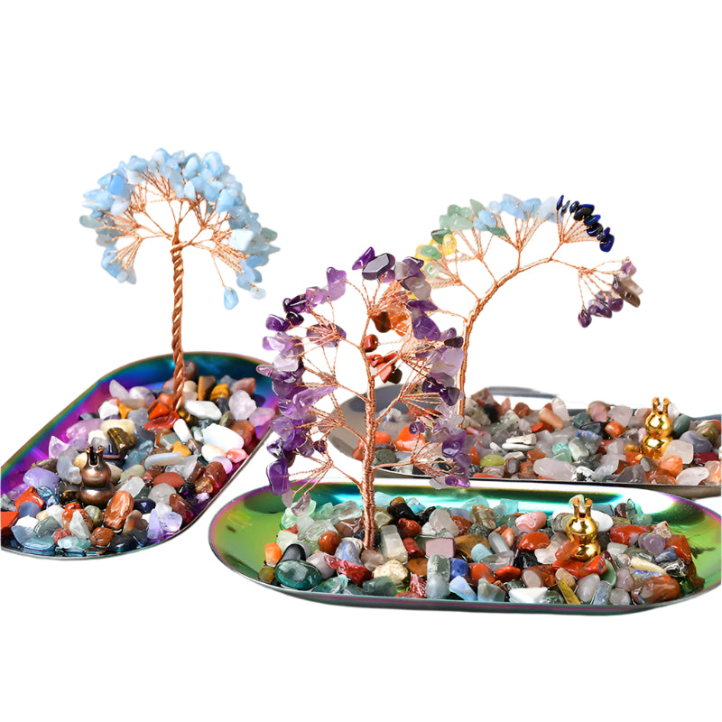 Mixed Crystal Lucky Money Tree Incense Burner