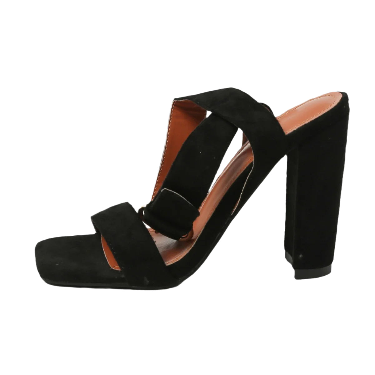 Suede High Heel Ankle Buckle Sandals