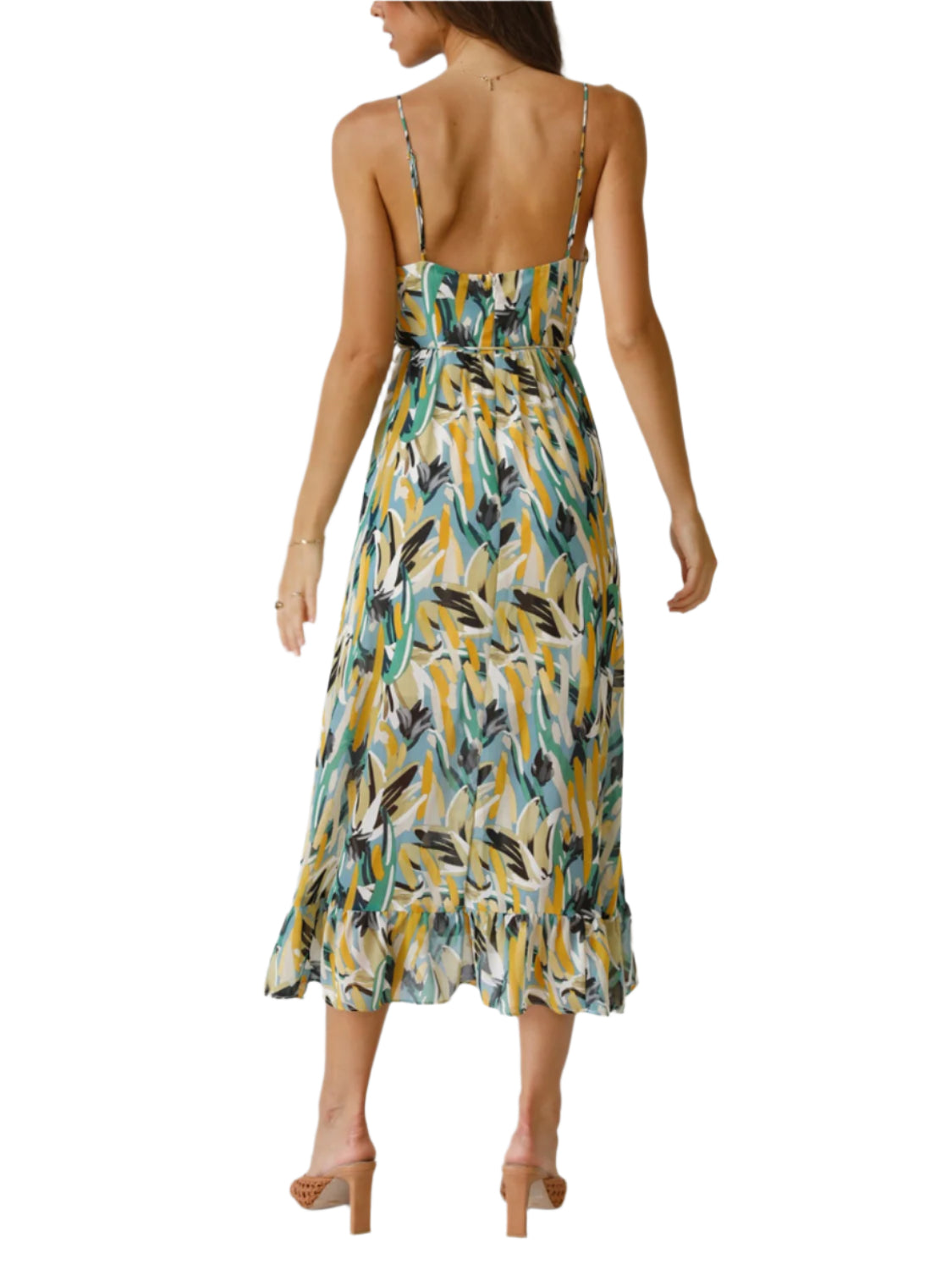 Printed Sleeveless Midi Cami dress