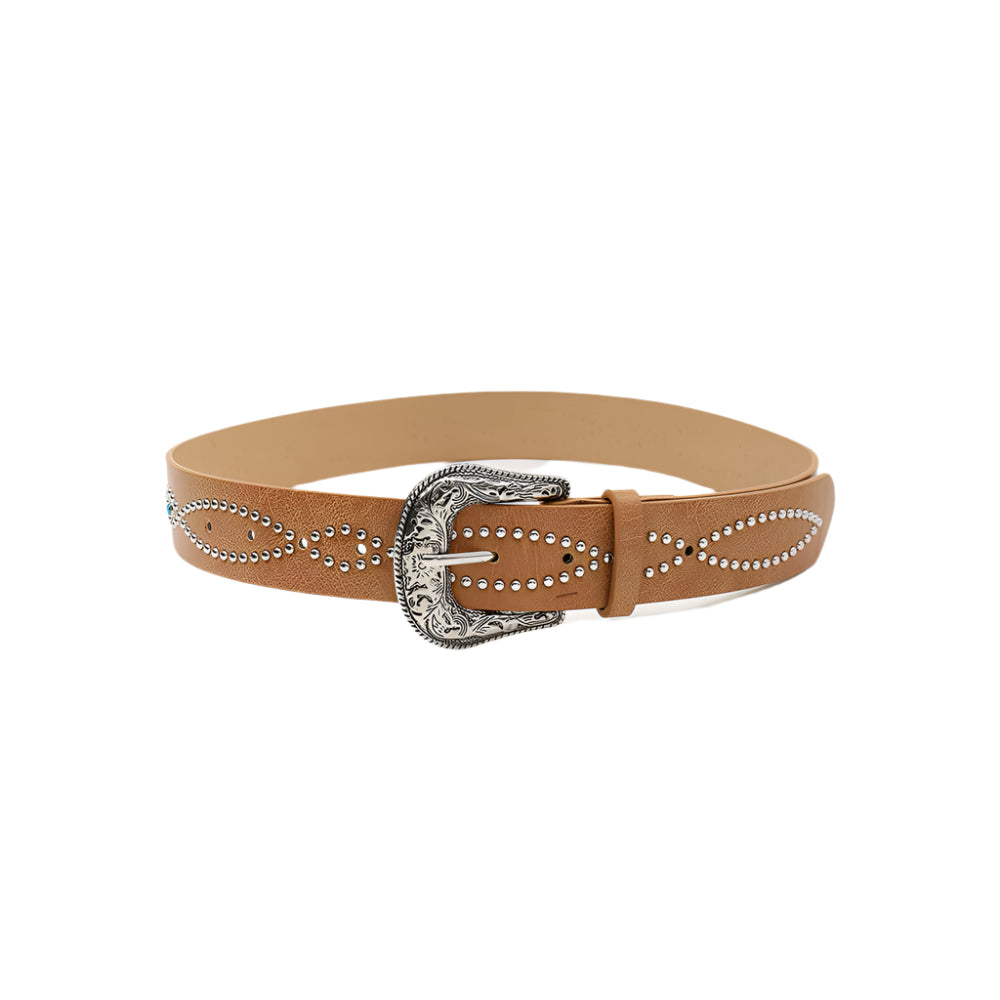 PU Leather Rhinestone Belt