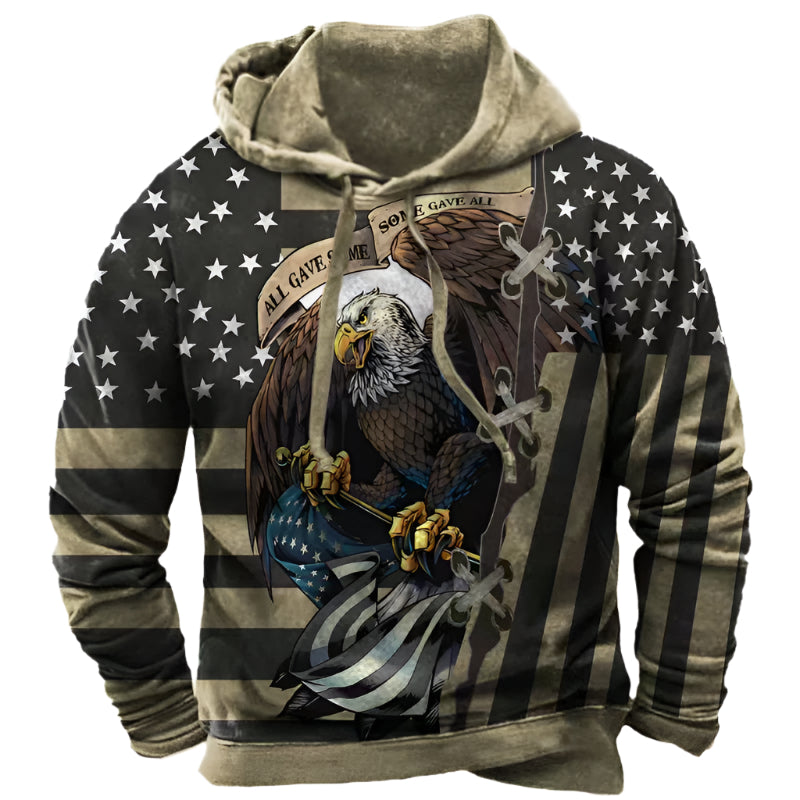 Men's USA Hooded 3D Print Sweatshirt