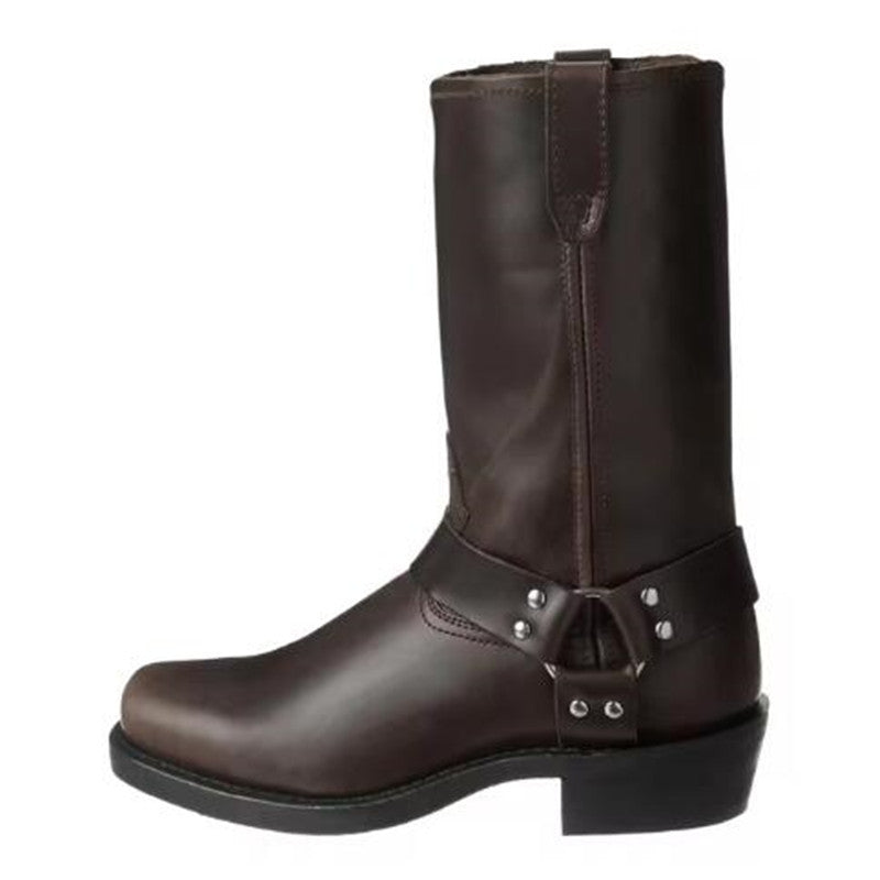Vintage Leather Men's Motorcycle Boots