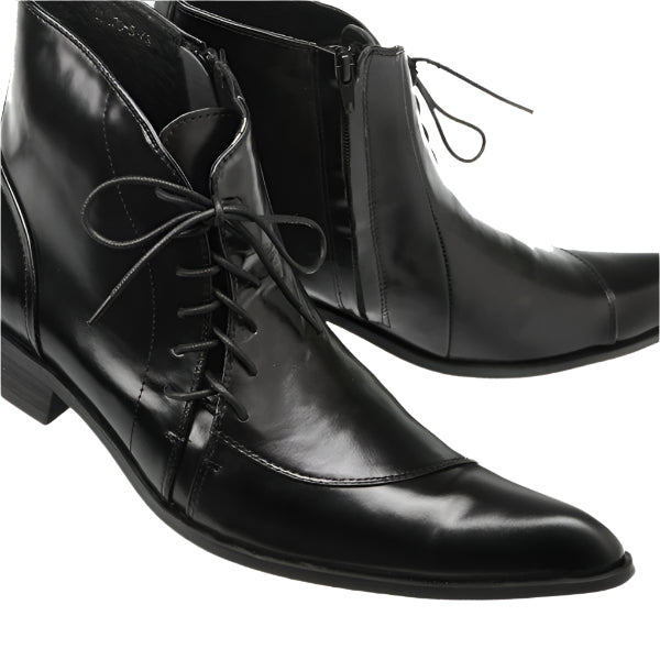 Men's Cowhide Leather Lace Up Ankle Boots
