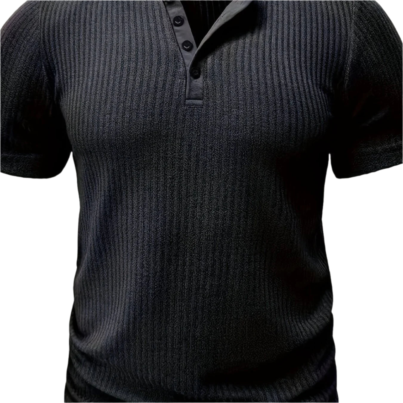 Men's Short Sleeve Button T Shirt