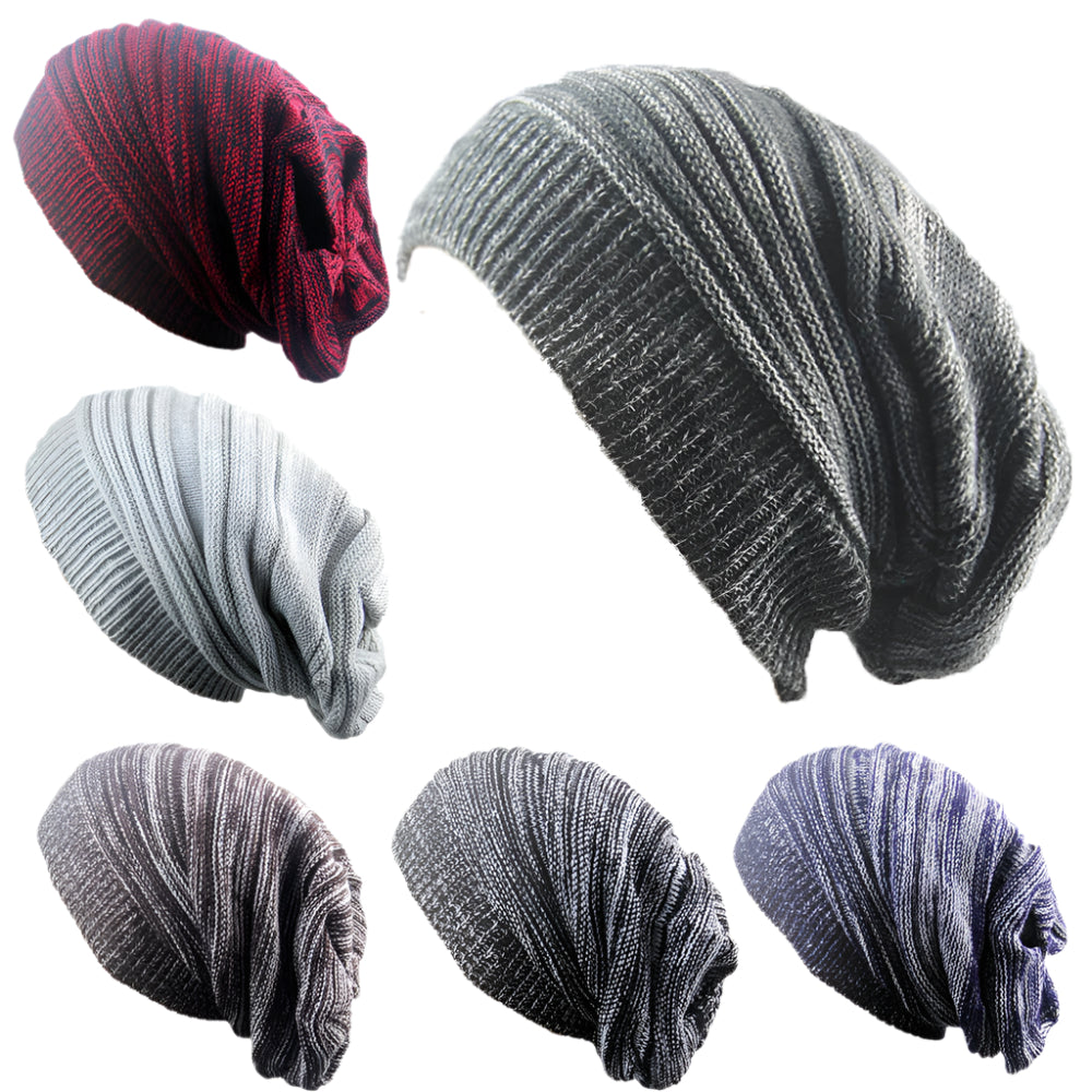 Two Color Knitted Beanie Hat