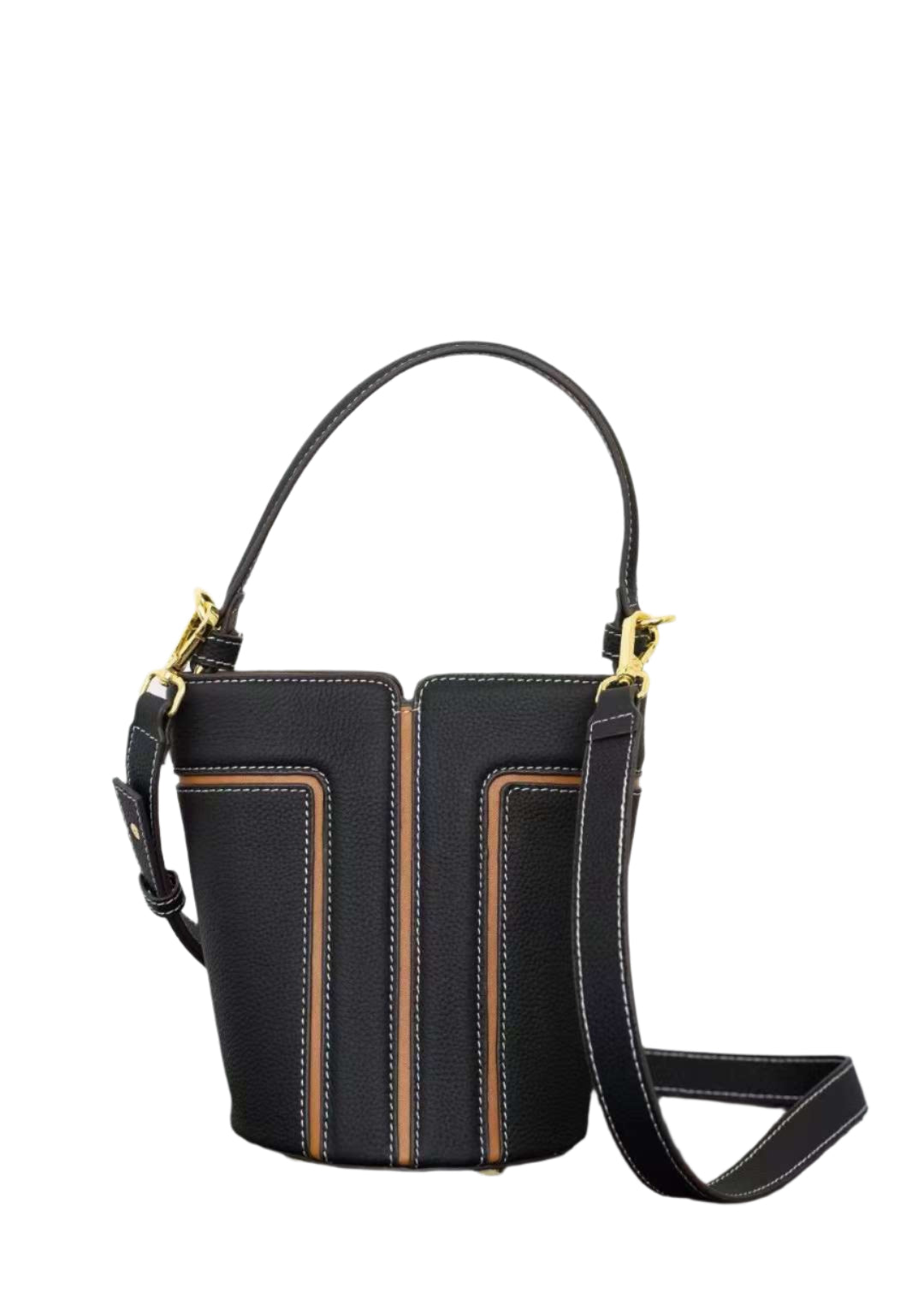 Cowhide Leather Contrast Color Bag