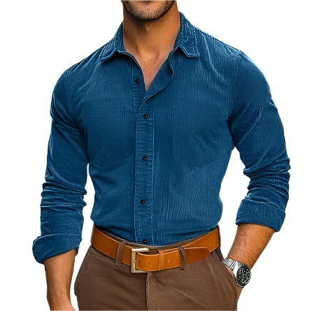 Men's Long Sleeve Corduroy Shirt