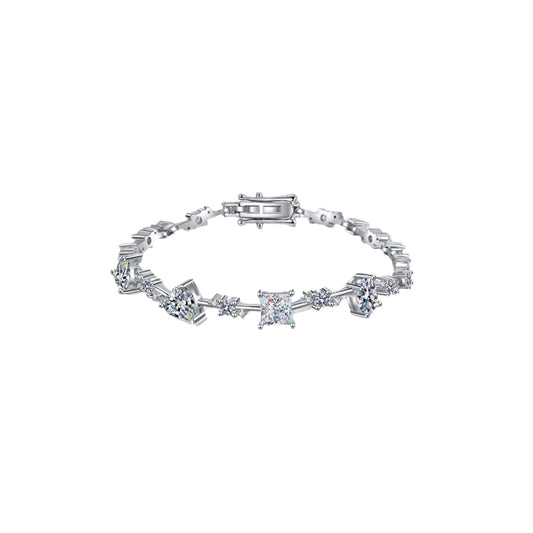 6.2 Carat Moissanite 925 Sterling Silver Bracelet