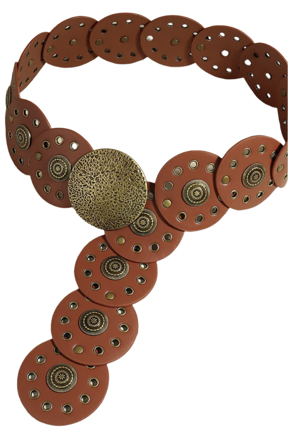 Round Shape PU Leather Belt