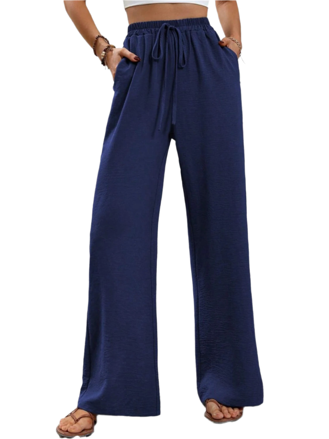 Wide Leg Drawstring Pants