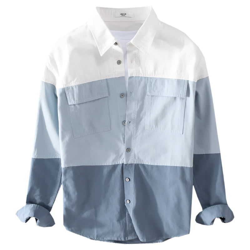Men's Cotton Long Sleeve Collar Shirt
