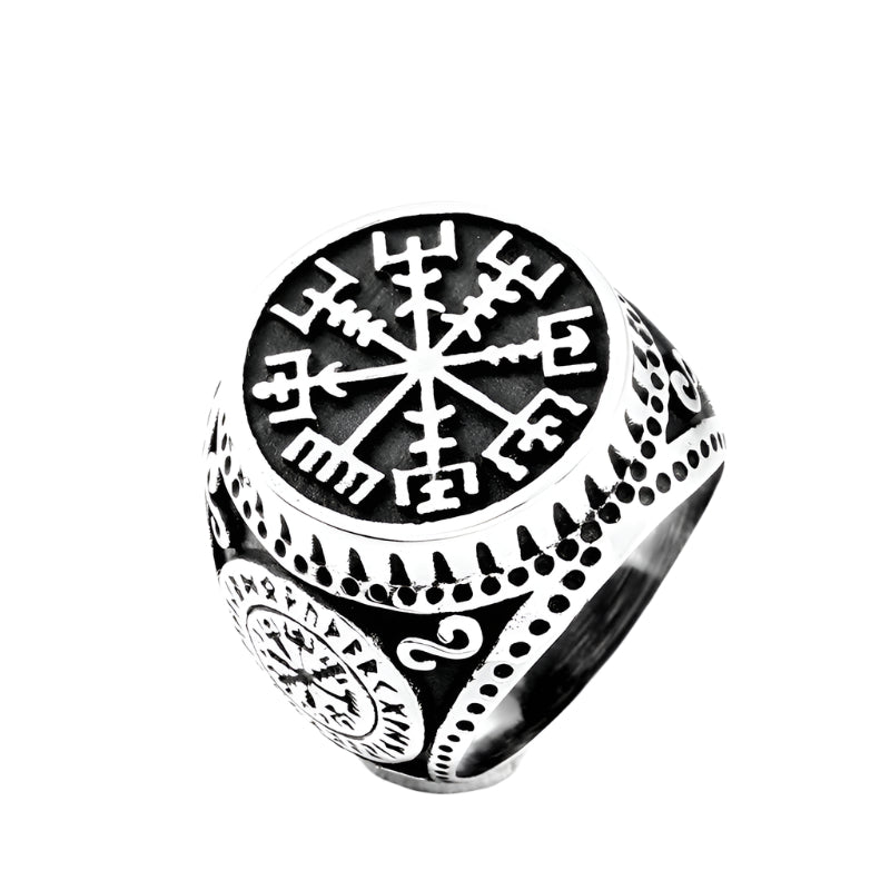 Stainless Steel  Vegvisir Ring